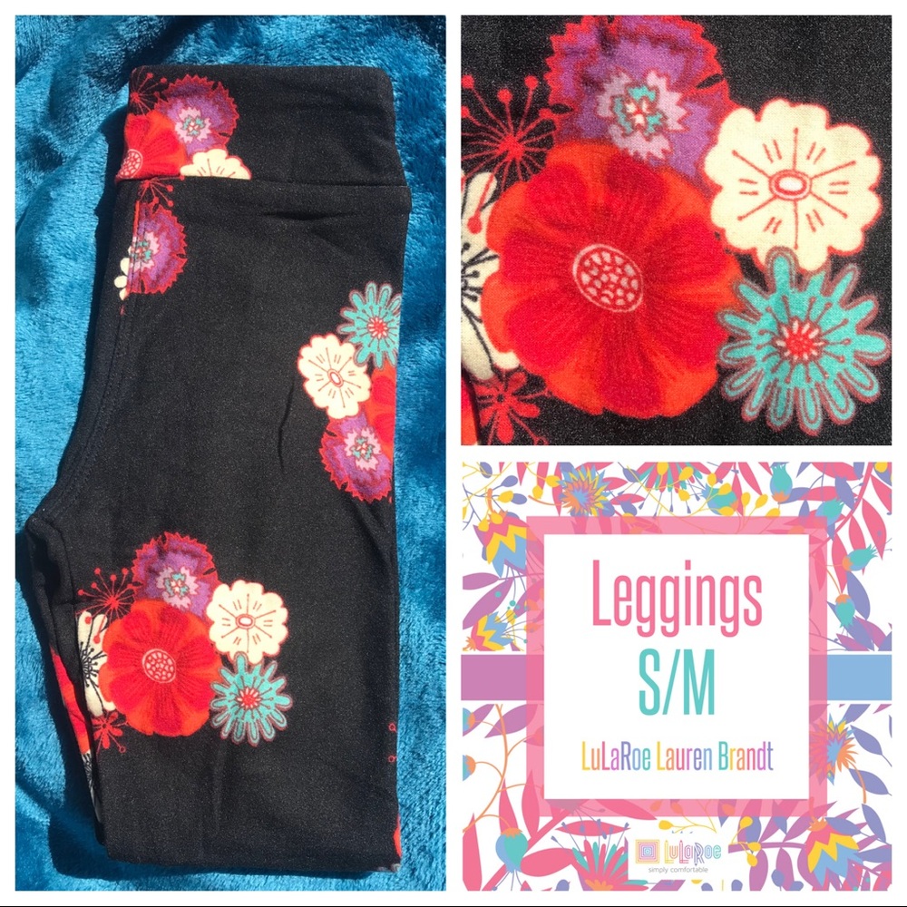 NWT! LuLaRoe Kids S/M Leggings! Flowers!